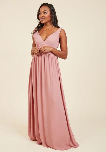  Nights Of Fancy Maxi Dress In Blush In Xs
