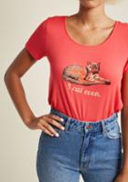 Modcloth The Feline's Mutual Graphic T-shirt In L