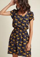 Modcloth Oh My Gosh A-line Dress In Horses In M