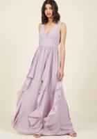 Modcloth As Ruffles Ripple Maxi Dress In Lavender In L