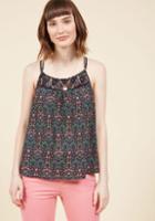  Boutique Hopping Sleeveless Top In Noir Bloom In 4x