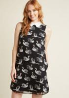 Modcloth Tie-back Collared Shift Dress In 2x