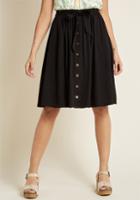 Modcloth Dreamer And Doer A-line Skirt In Black In 3x