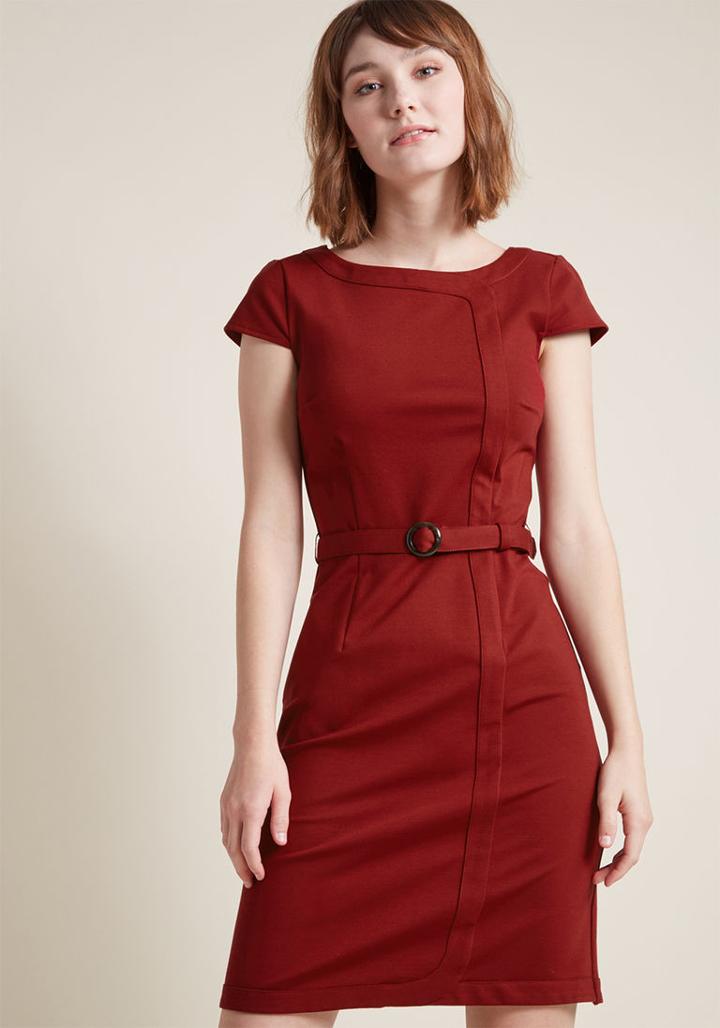 Modcloth Miss Fifties Sheath Dress In Xl