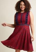 Modcloth Lace Dress With Ruffles And Cutout Trim In 3x