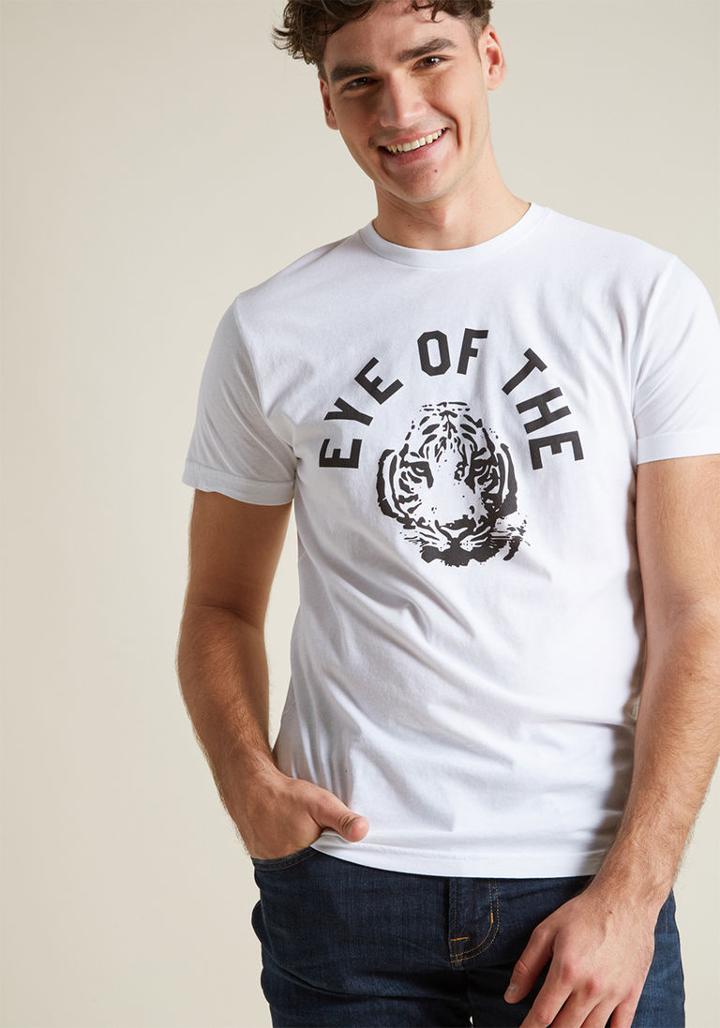 Modcloth Thrill Of The Style Men's Graphic Tee In L