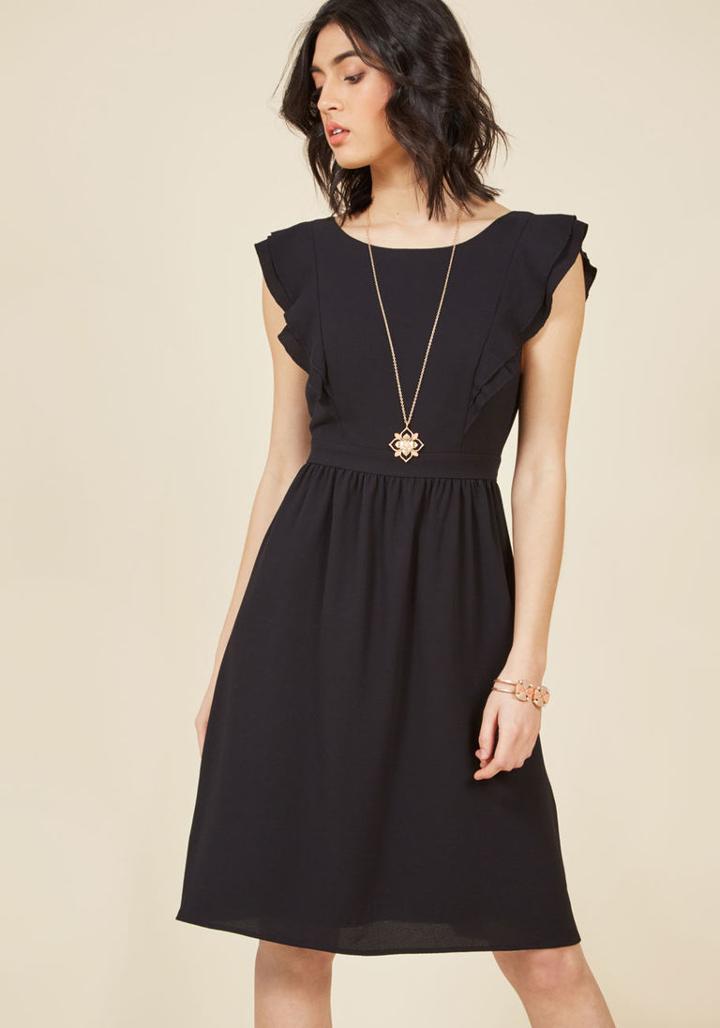  A Joy To Be Blissful A-line Dress In Black In Xxs