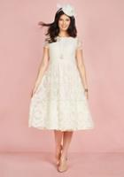 Modcloth Bliss Way Up Midi Dress In Ivory