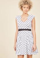 Modcloth The Story Of Citrus Dress In White Dot