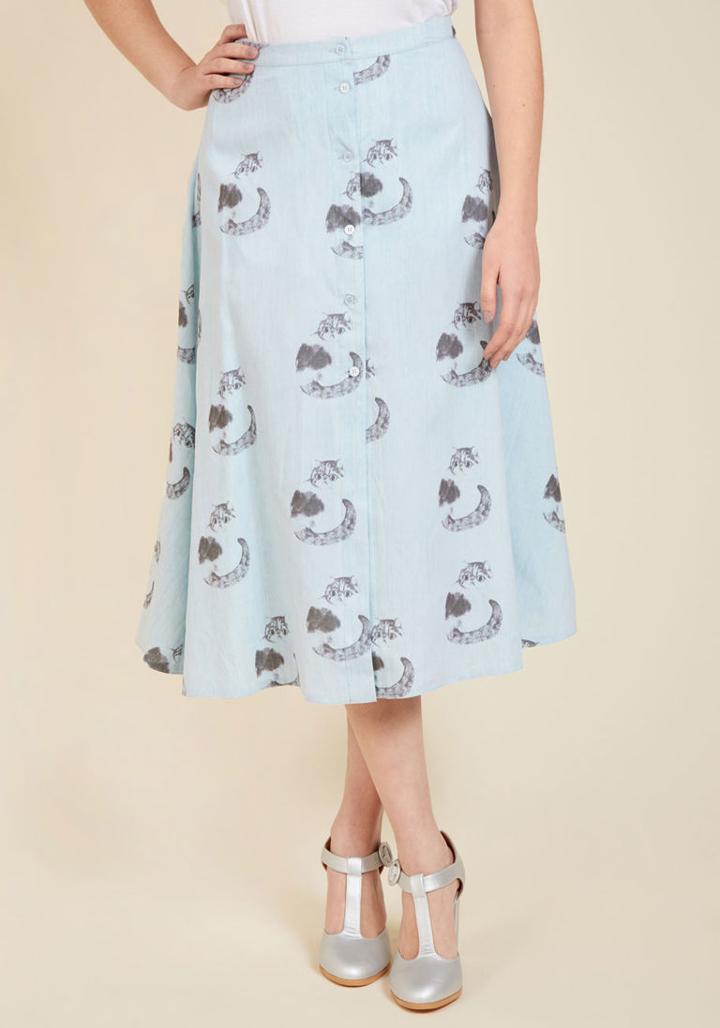 Modcloth Purr Intentions Midi Skirt