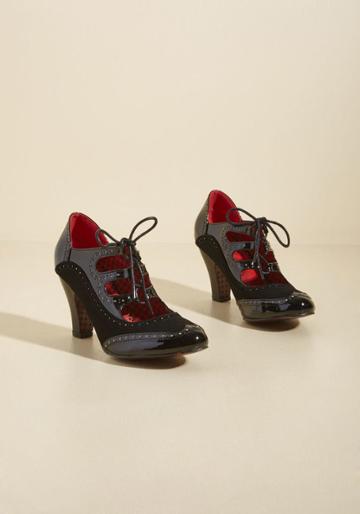 Banned Banned Whimsical Wingtips Lace-up Heel