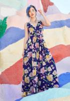 Modcloth Muster The Length Maxi Dress In Sapphire