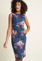 Modcloth Sassy And You Know It Sheath Dress In Floral In L