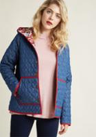 Modcloth All Work And More Play Reversible Coat In Navy In S