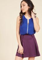 Modcloth Podcast Co-host Sleeveless Top In Cobalt