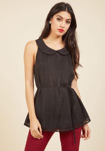  Genuine Ingenuity Sleeveless Top In Midnight Sparkle In Xxs