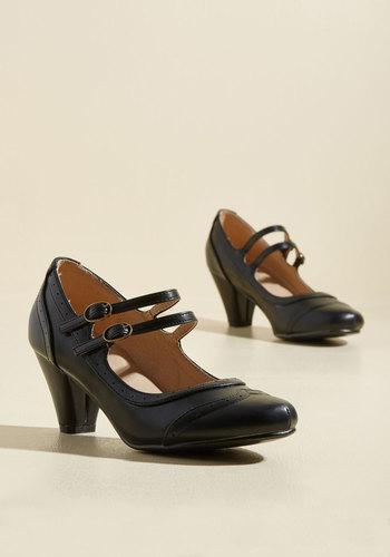  To Shoe It May Concern Mary Jane Heel In Black In 39
