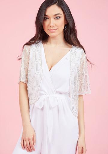 Modcloth It's The Charm That Counts Bolero In L/xl