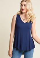 Modcloth Endless Possibilities Tank Top In Navy In S