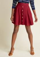 Modcloth You Sassy Thing Skater Skirt In Maroon In 3x