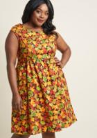 Modcloth Autumn Leaf Festival A-line Dress In Maples In 4x