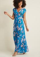 Modcloth Feeling Serene Maxi Dress In Cherry Blossoms In Xl