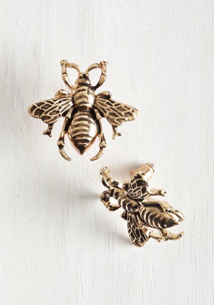 Modcloth Bee Prepared Earrings