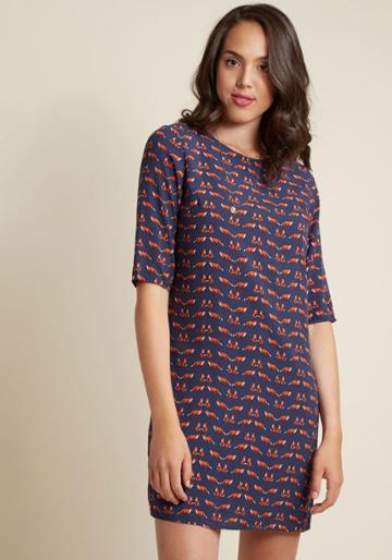 Sugarhillboutique Sugarhill Boutique Pull Out All The Fox Shift Dress