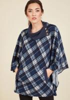  Sweet As Cider Sweater In Blue Plaid In S/m