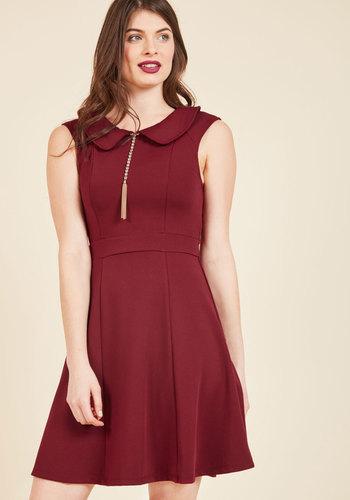  Foxtail & Fern A-line Dress In Merlot In M