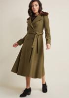 Modcloth Charisma Curation Fit And Flare Coat In 16 (uk)