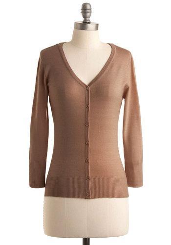 Mak Charter School Cardigan In Camel From Modcloth