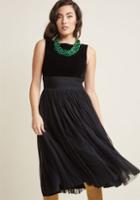 Banned Banned Velvet Midi Dress With Mesh Skirt In 3x