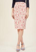 Modcloth Opt To Inspire Pencil Skirt In Cherry Blossoms In Xxl