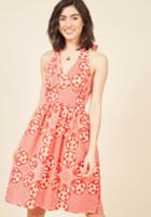  Haute Happenstance Fit And Flare Dress In Ladybug In S