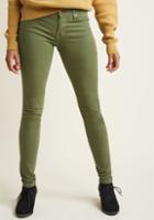 Modcloth Colored Classic Skinny Jeans In Olive In 25