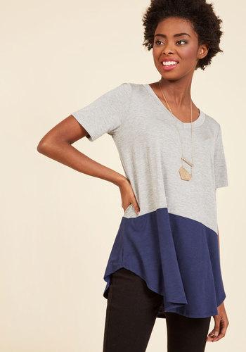  Like A Daydream Tunic In Grey In 2x