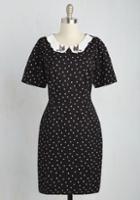  Has A Mind Of Its Flown Dress In Black Dots In 2x