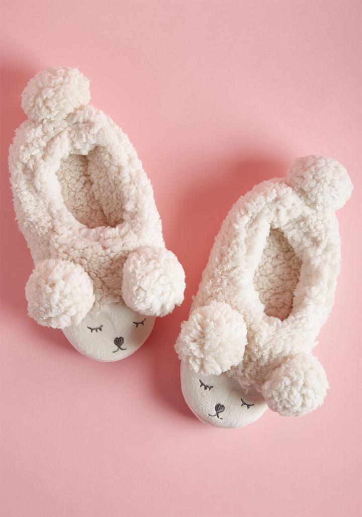 Modcloth Get Some Beauty Sheep Slippers In L