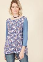  Terrific Time Off Floral Top In Xl