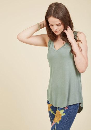  Endless Possibilities Tank Top In Sage In Xl