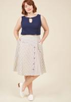 Modcloth Self-taught Travelista Midi Skirt In 2x