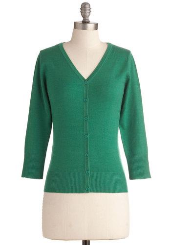 Mak Charter School Cardigan In Kelly Green