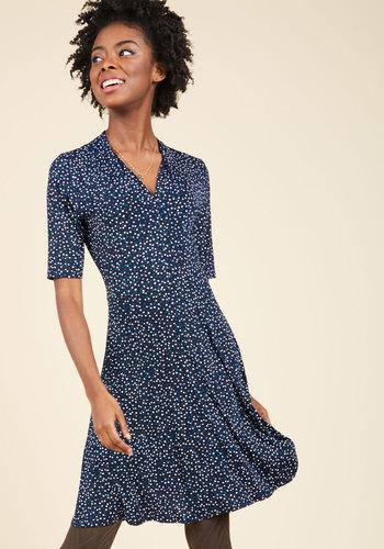  Warranted Wanderlust Polka Dot Dress In Xl