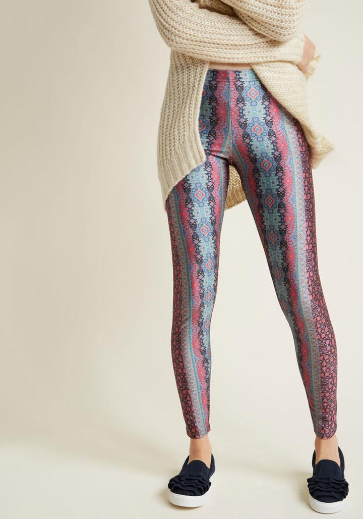 Modcloth Pattern Penchant Leggings In Xl