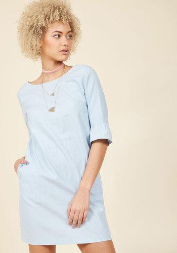  Crisp Combination Shift Dress In L