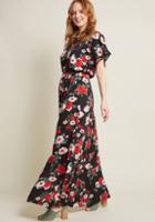 Modcloth Inspired Spirit Floral Maxi Dress In Xl