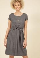 Modcloth A Whole New Whorl Jersey Dress In Charcoal In S