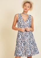 Modcloth Twirl Toward Fate Lace Dress In Cornflower