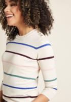 Modcloth Charter School Pullover Sweater In Simple Stripes In M